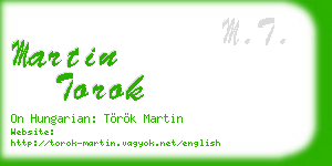martin torok business card